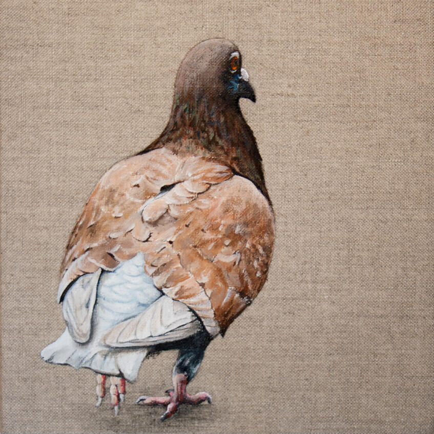 B90106 18 x 18 cm acrylic on canvas Sold