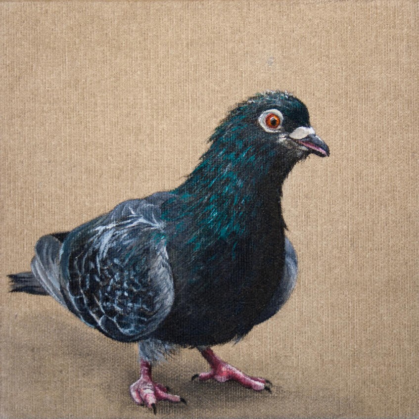 B90101 18 x 18 cm acrylic on canvas Sold
