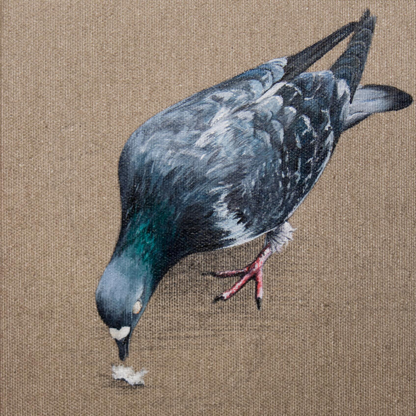 B90108 18 x 18 cm acrylic on canvas Sold