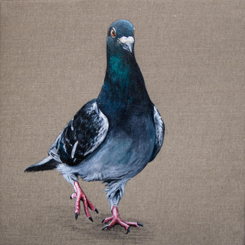 B90110 18 x 18 cm acrylic on canvas Sold