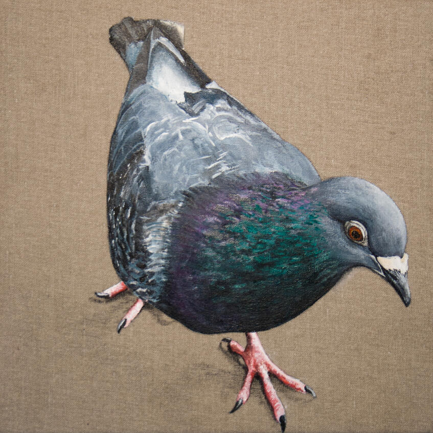 B90105 18 x 18 cm acrylic on canvas Sold