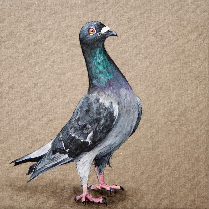 B90102 18 x 18 cm acrylic on canvas Sold