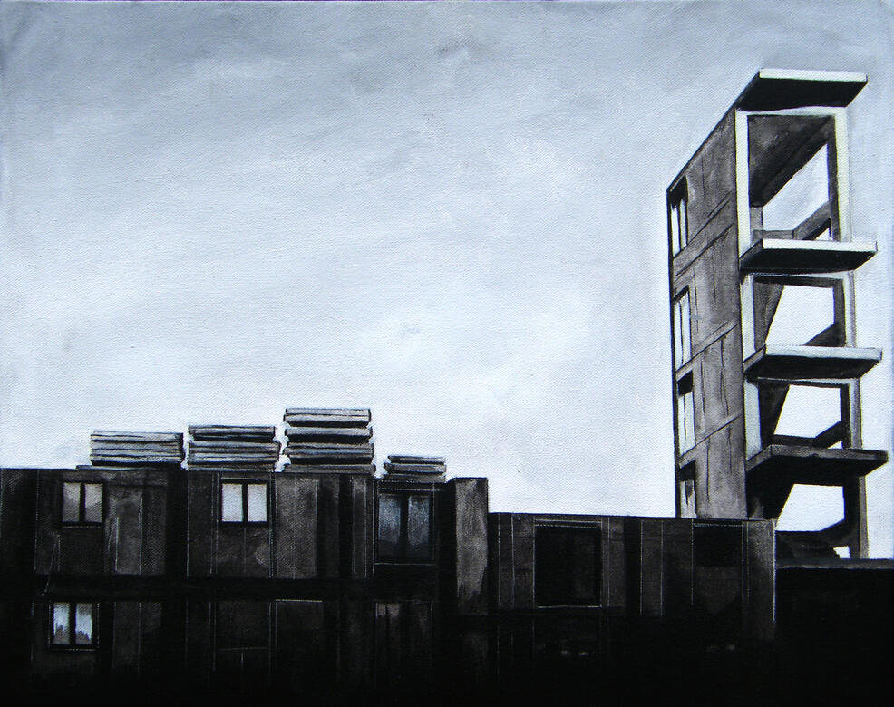 Insulate 40 x 50 cm acrylic on canvas board £200