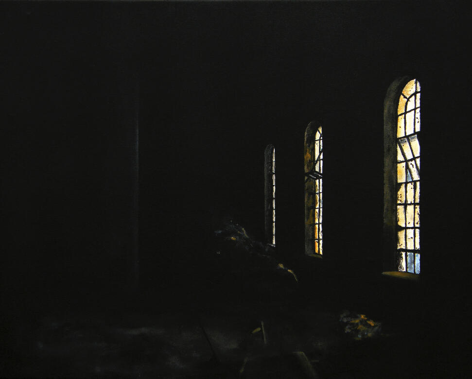 Unchanging Window 40 x 50 cm acrylic on canvas board Available